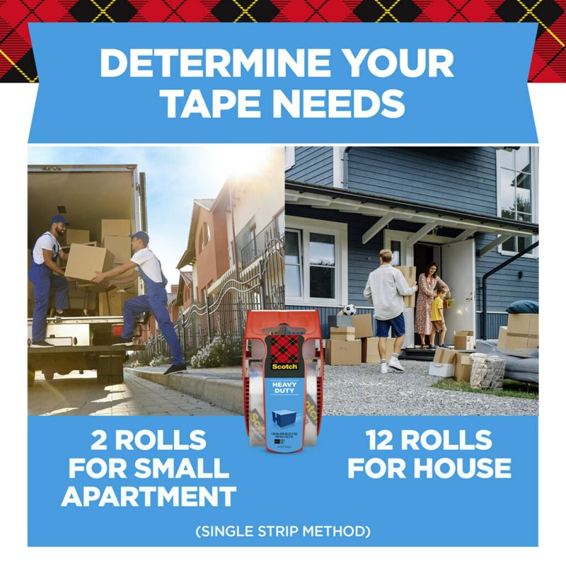 Scotch Heavy Duty Packaging Tape, 2 Inches x 800 Inches, Clear - 2 Count - Image 3