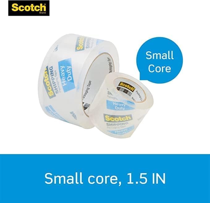 Scotch Heavy Duty Packaging Tape, 2 Inches x 800 Inches, Clear - 2 Count - Image 1