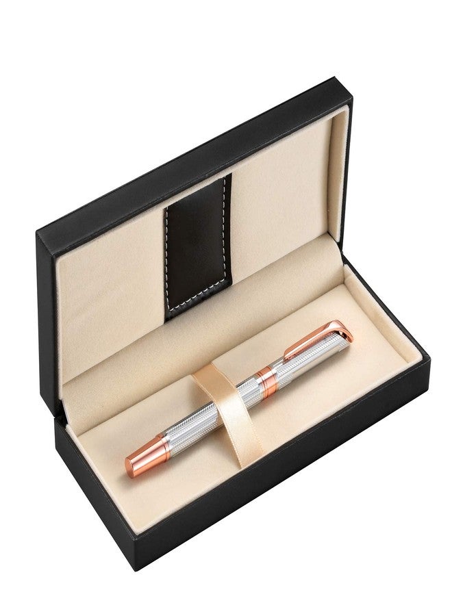 Penneed Rollerball Pen with Gift Set, Gel Pen for Men, Women, Business, Party&Wedding Black Ink 0.7mm G5 (Gold-Sliver) - Image 1