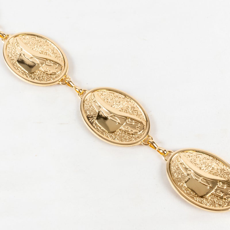 ذا بلاك بيرل اكسسوريز حزام معدن حريمي ذهبي - Image 3