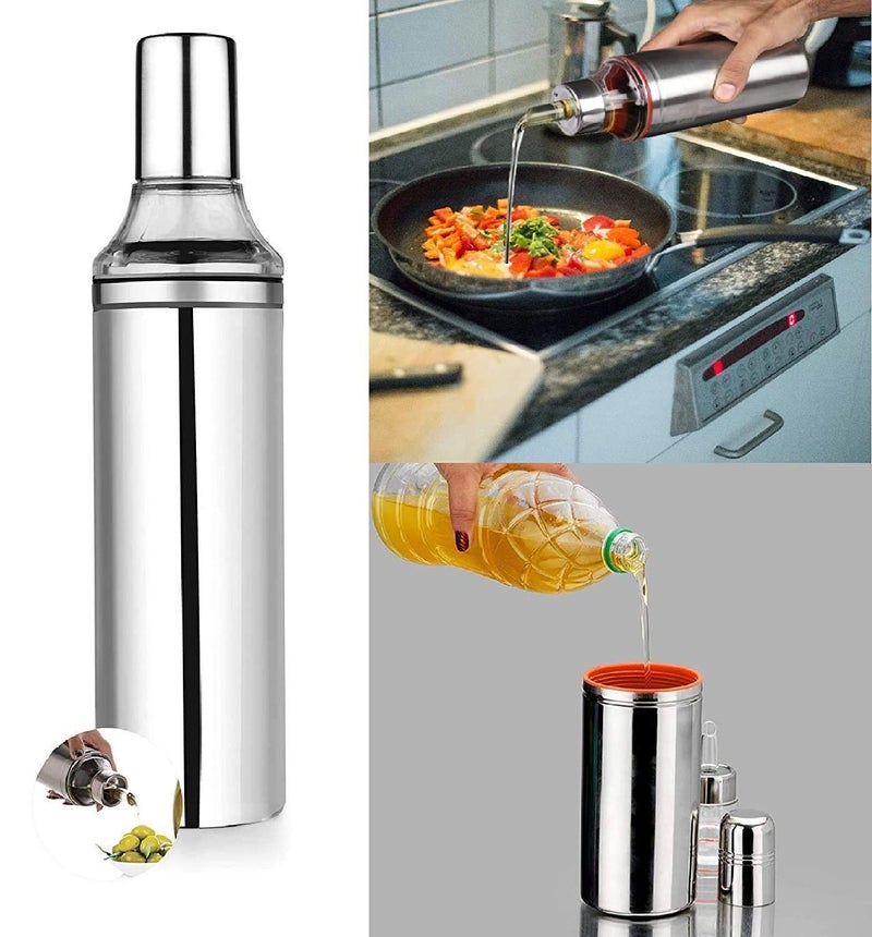 SYGNIUS Oil Dispenser Bottle Oil Pourer Dispensing Bottles Stainless Steel Oil Bottle with No Drip Pouring Spout Vinegar Dispenser Oil Pot 1000 - Image 2