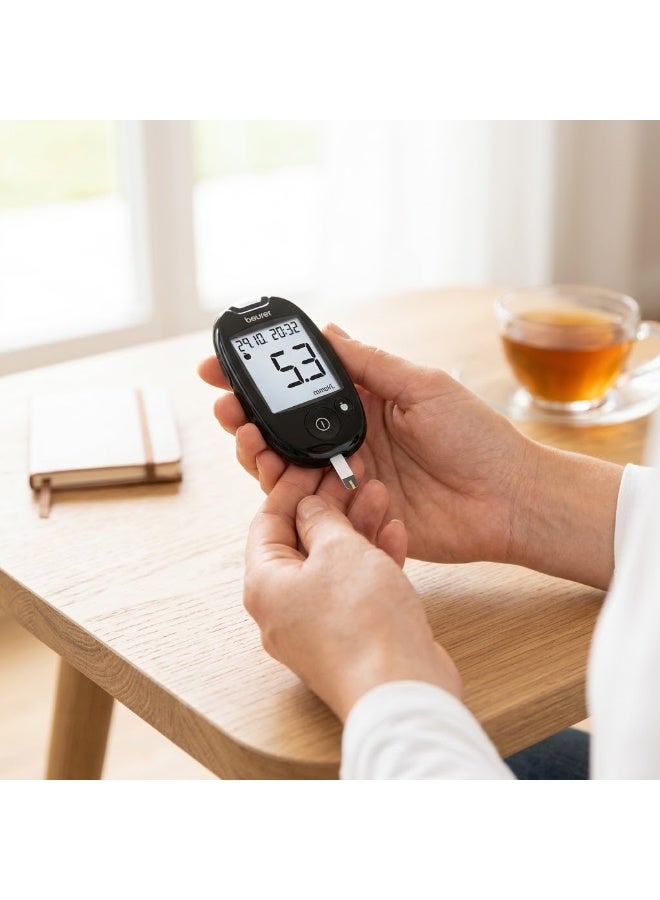 Beurer GL 44 Blood Glucose Monitor with 50 Test Strips, Blood Sugar Testing Kit, 5-Year Warranty - Image 4