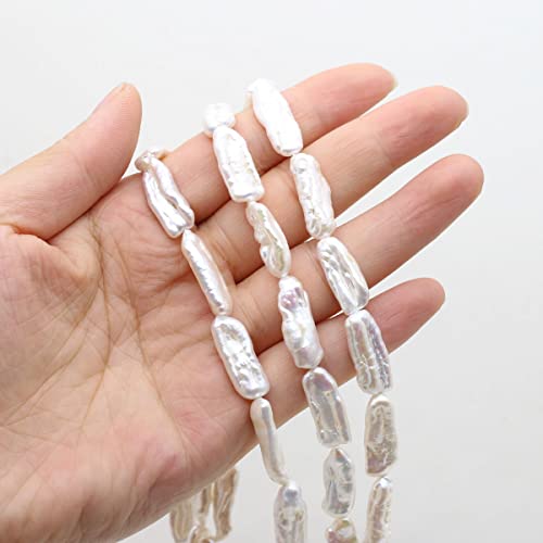 LE SKY Baroque Pearl Beads Natural Irregular Cultured Freshwater Pearl Loose Bead for DIY Women Pendants Earrings Jewelry Making 14.2 inch - Image 3