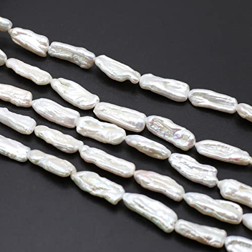 LE SKY Baroque Pearl Beads Natural Irregular Cultured Freshwater Pearl Loose Bead for DIY Women Pendants Earrings Jewelry Making 14.2 inch - Image 4