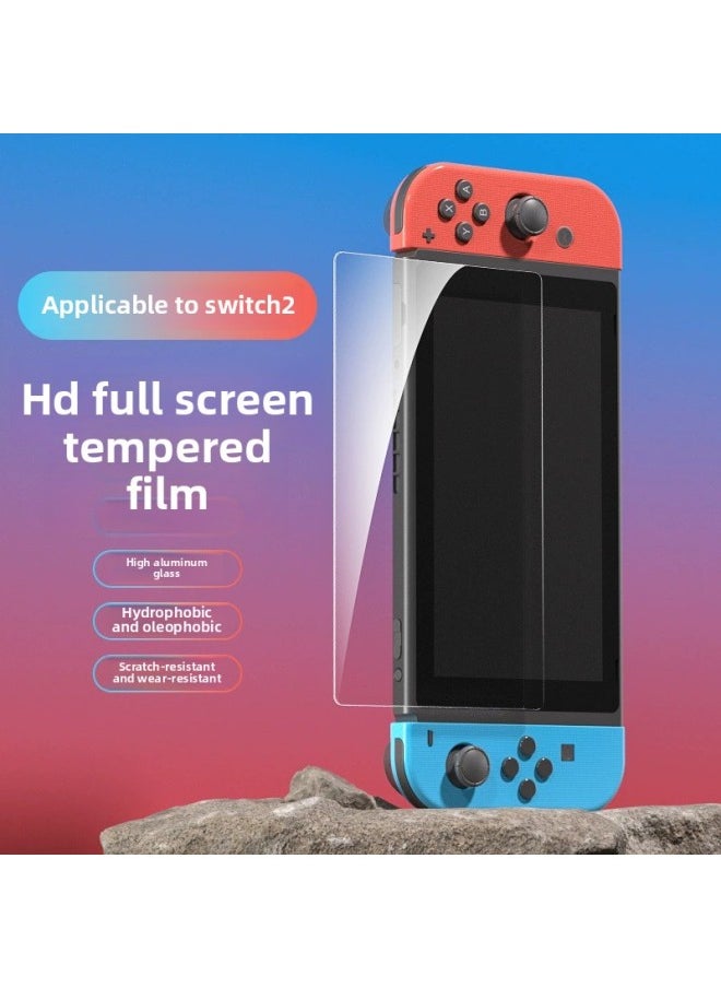 Generic Suitable For Nintendo Switch2 Tempered Film Nintendo Switch2 Game Machine Protective Film-Color:Switch2 High Aluminum 2.5d Curved Edge Transparent Sheet With Packaging  - Image 2
