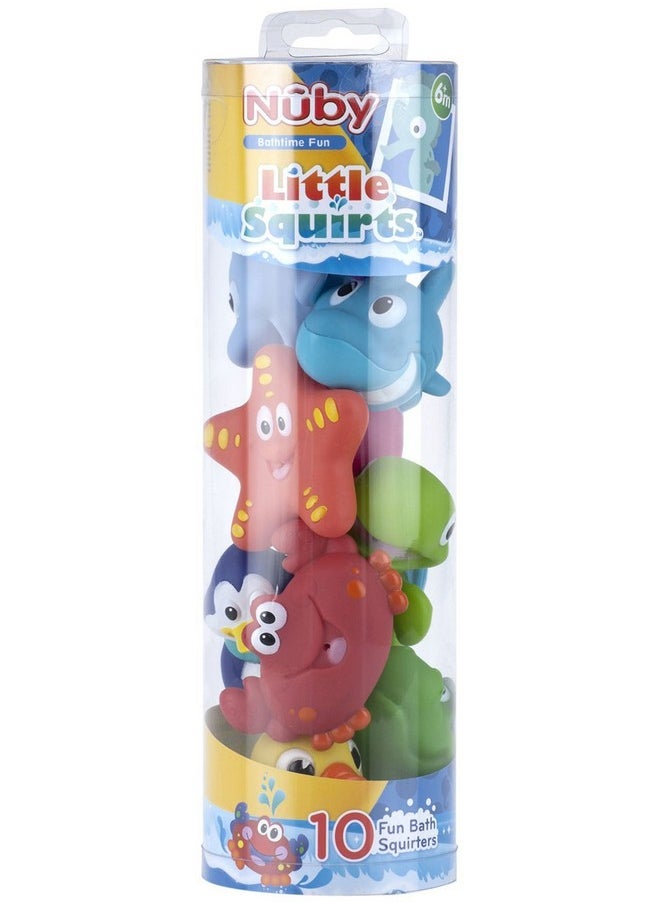 Nuby Nuby 10 Count (Pack of 1) Little Squirts Fun Bath Toys, Assorted Characters  - Image 2
