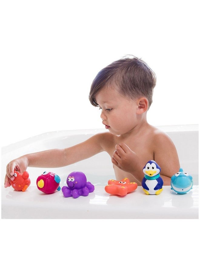 Nuby Nuby 10 Count (Pack of 1) Little Squirts Fun Bath Toys, Assorted Characters  - Image 3