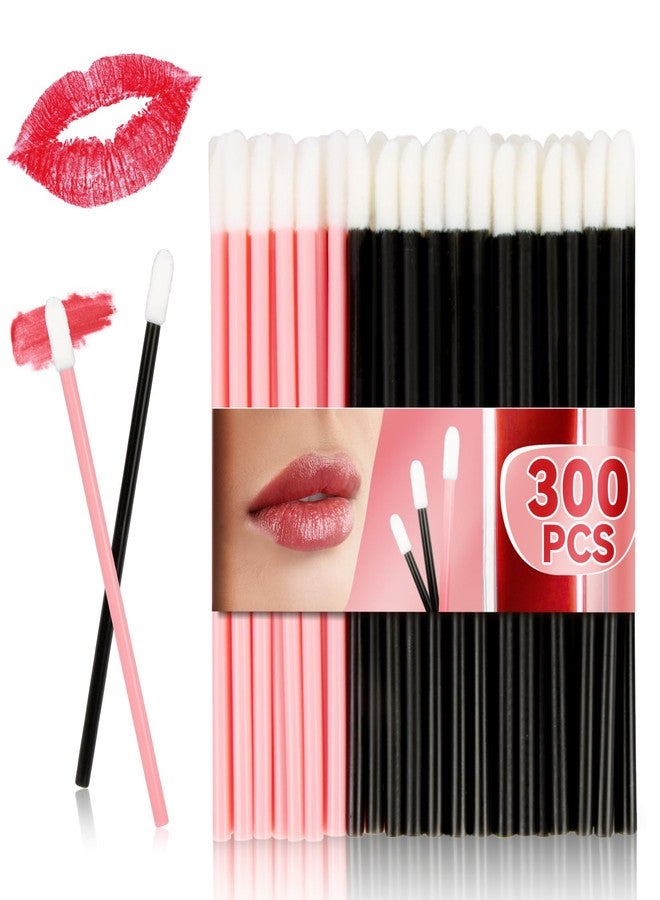 MAQIHAN 300 Lip Applicators Brush Disposable - MAQIHAN Lip Gloss Applicators Brushes Lipstick Bulk Make Up Sticks Artist Tools Kit Esthetician Essentials Supplies Doe Foot Lip Stick Makeup Brushes Wands - Image 1