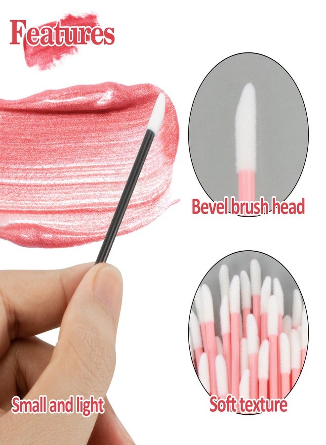 MAQIHAN 300 Lip Applicators Brush Disposable - MAQIHAN Lip Gloss Applicators Brushes Lipstick Bulk Make Up Sticks Artist Tools Kit Esthetician Essentials Supplies Doe Foot Lip Stick Makeup Brushes Wands - Image 4