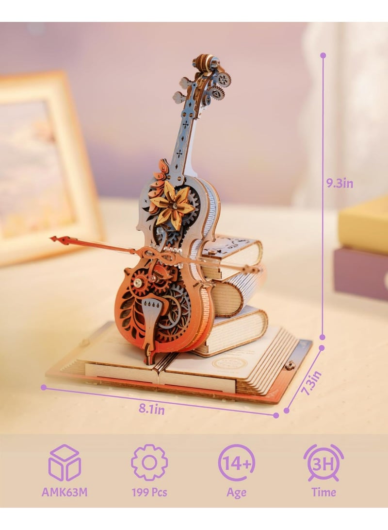 ROBOTIME ROKR Symphony of Gorgeous Dreams Mechanical Music Box 3D Wooden Puzzle AMK63M - Image 4