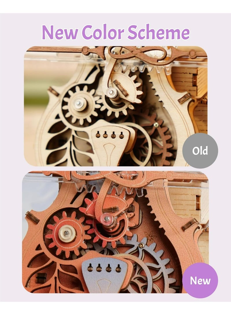 ROBOTIME ROKR Symphony of Gorgeous Dreams Mechanical Music Box 3D Wooden Puzzle AMK63M - Image 3