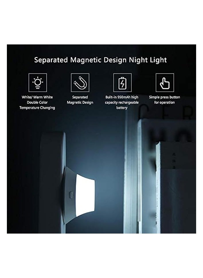 Yeelight Wireless Quick Fast Charger USB Charging Port Design with Separated Magnetic 7 LED Double Color Temperature Changing Night Light Beside Lamp Compact for Mobile Phone Living Room  - Image 5