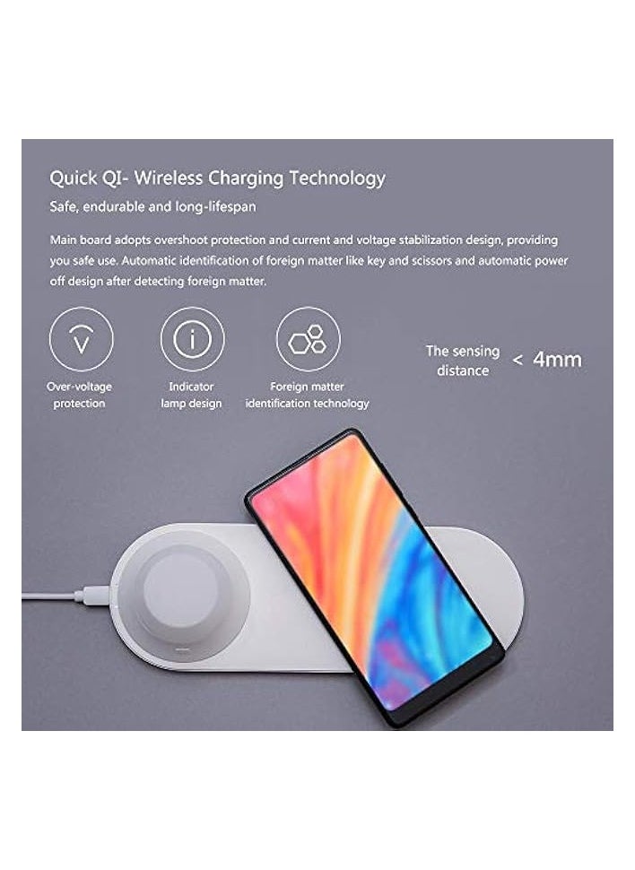 Yeelight Wireless Quick Fast Charger USB Charging Port Design with Separated Magnetic 7 LED Double Color Temperature Changing Night Light Beside Lamp Compact for Mobile Phone Living Room  - Image 4