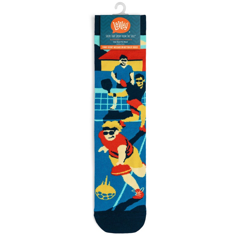 Lavley I'd Rather Be - Funny Socks For Men & Women - Gifts For Golfing, Hunting, Camping, Hiking, Skiing, Reading, Sports and more (US, Alpha, One Size, Regular, Regular, Playing Pickleball) - Image 5