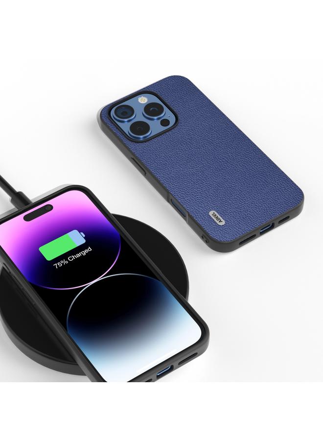 S-TOP Case For iPhone 16 Pro ABEEL Black Edge Genuine Leather Mino Phone Case - Image 2