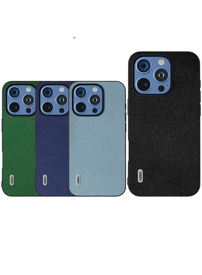 S-TOP Case For iPhone 16 Pro ABEEL Black Edge Genuine Leather Mino Phone Case - Image 5