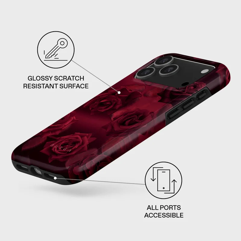 بورجا جراب فاخر لهاتف iPhone 17 Pro Max Femme Fatale متوافق مع هيكل صلب مزدوج الطبقات هجين + حماية من السيليكون - غطاء محمول مقاوم للخدش والصدمات