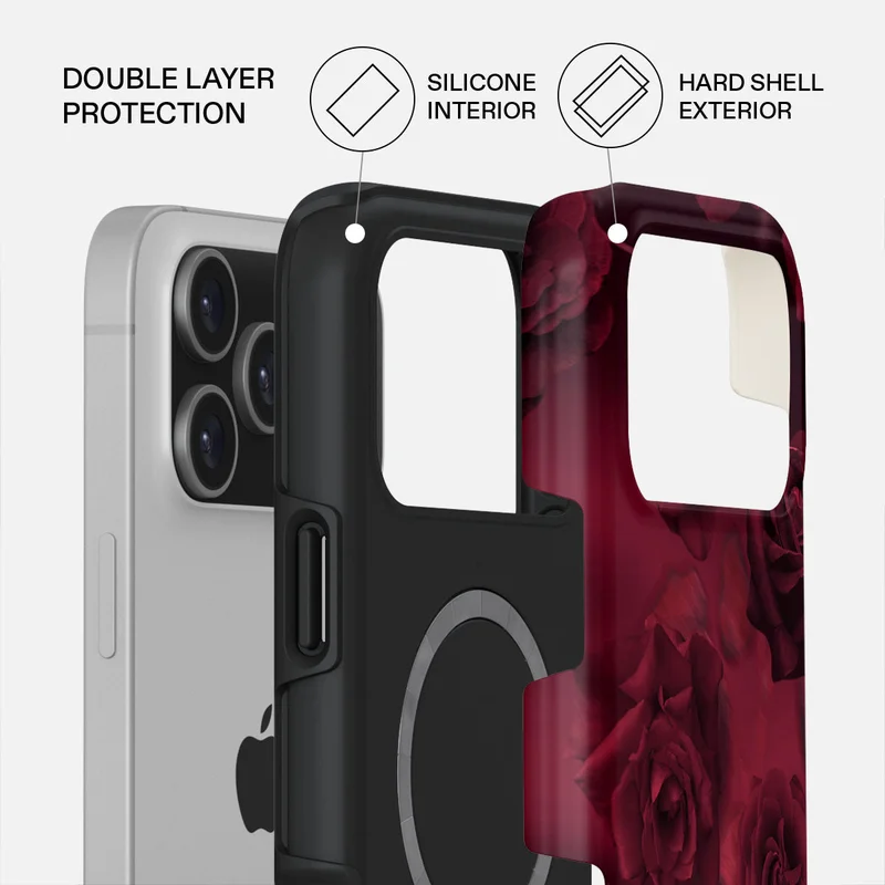 BURGA iPhone 17 Pro Max Femme Fatale Premium Case Compatible with Hybrid Dual-Layer Hard Shell + Silicone Protection - Scratch-Resistant Shockproof Mobile Cover