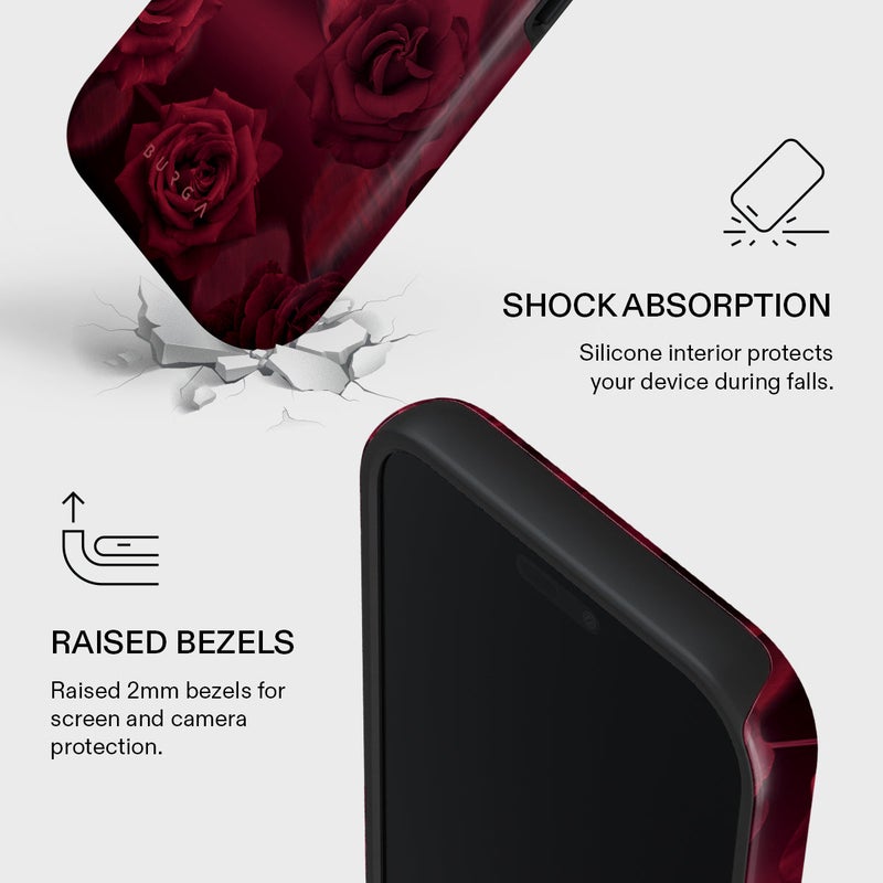 بورجا جراب آيفون  برو ماكس فايم فاتال بريميوم متوافق مع طبقة مزدوجة هجينة صلبة + حماية سيليكون - مقاوم للخدش والصدمات - Image 4