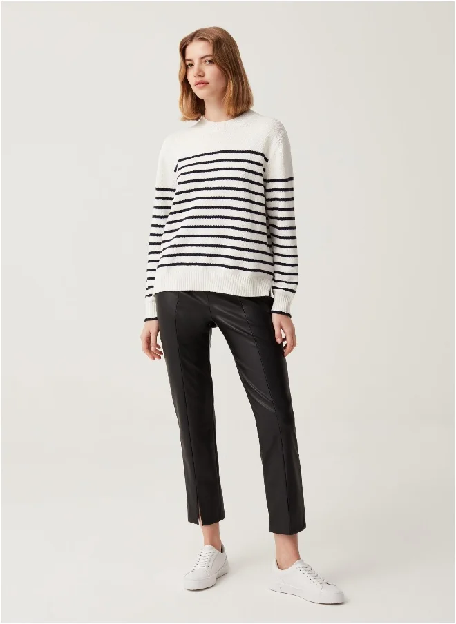 Ovs OVS Shiny-Effect Crop Leggings