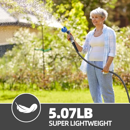 SPECILITE 50ft 304 Stainless Steel Garden Hose Metal, Heavy Duty Water Pipe with Nozzles for Yard, Outdoor - Flexible, Never Kink & Tangle, Puncture Resistant (Black) - Image 5