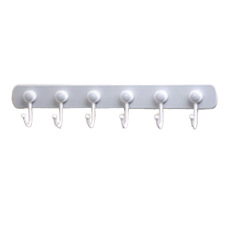 Simple Free of Punch Hook Adhesive Wall Mounted Hanger Seamless Door Rear Shelving (Grey) - Image 1