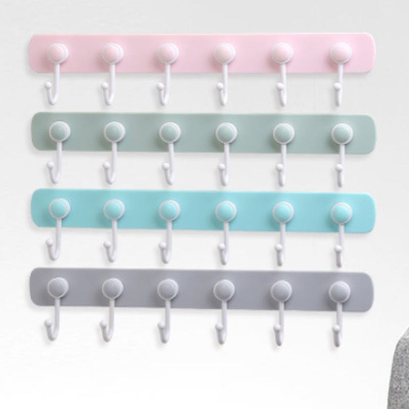 Simple Free of Punch Hook Adhesive Wall Mounted Hanger Seamless Door Rear Shelving (Grey) - Image 3