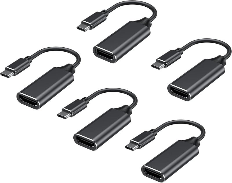 Raycue USB C to HDMI Adapter 4K for Mac OS, Type-C to HDMI Adapter [Thunderbolt 3/4], Compatible with iPhone 15 Pro/Max, MacBook Pro/Air, Galaxy, Dell XPS, Pixelbook, Microsoft and More (5 Pack) - Image 1
