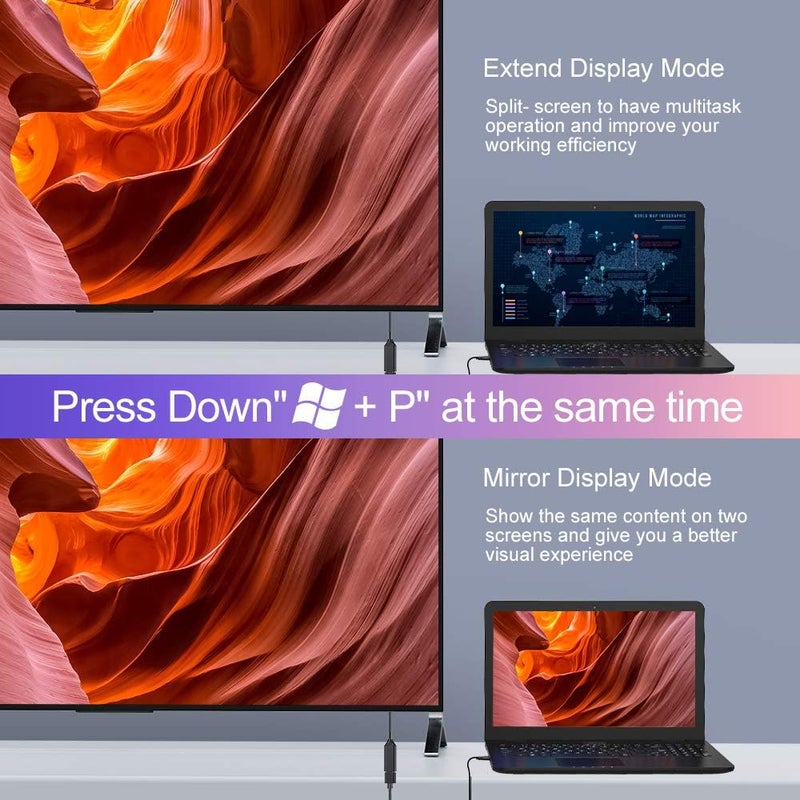 Raycue USB C to HDMI Adapter 4K for Mac OS, Type-C to HDMI Adapter [Thunderbolt 3/4], Compatible with iPhone 15 Pro/Max, MacBook Pro/Air, Galaxy, Dell XPS, Pixelbook, Microsoft and More (5 Pack) - Image 3