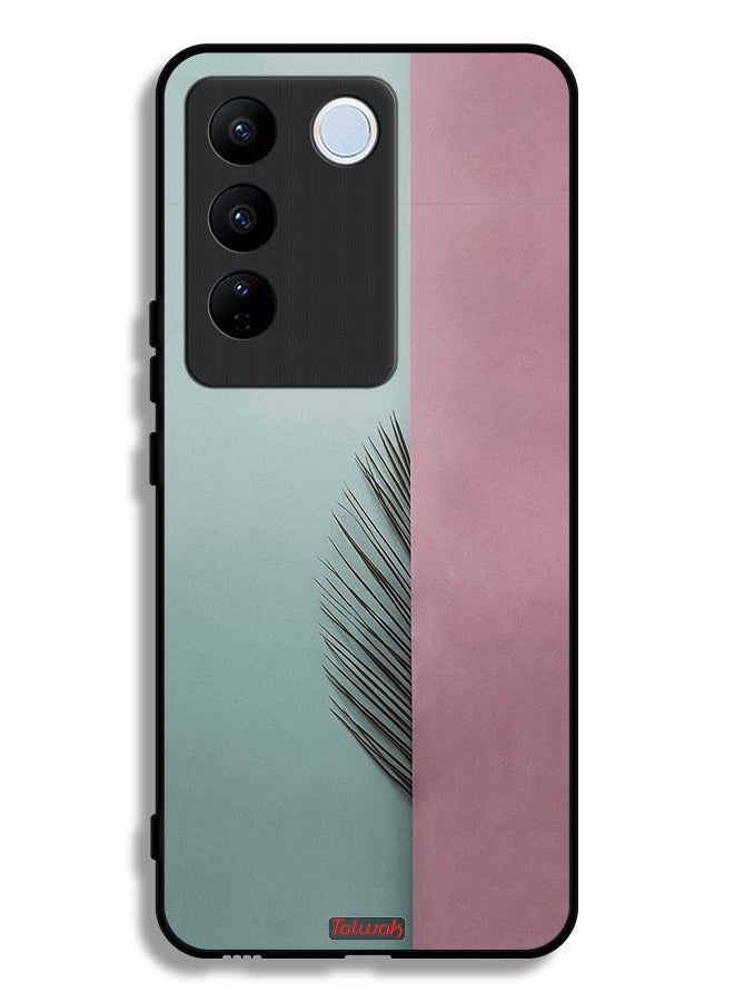 Tolwak Vivo S16e Protective Case Cover Half Leaves - Image 1