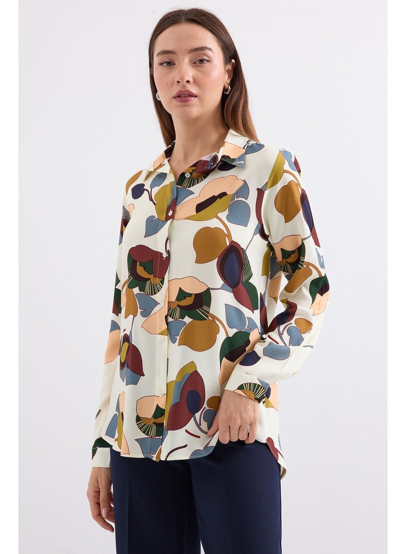 Floral Graphic Patterned Shirt  - Image 4