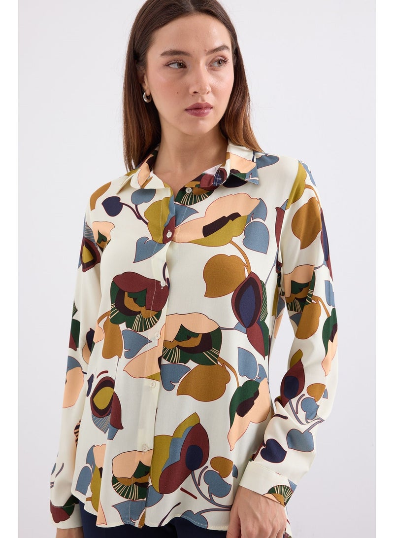 Floral Graphic Patterned Shirt  - Image 1