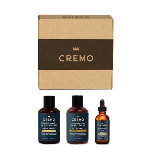 Cremo Palo Santo 2n1 Beard Wash Softener Deep Conditioner Oil Set for Medium to Long Beards - Image 1