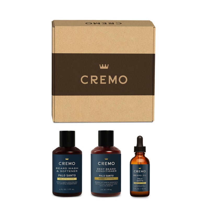 Cremo Palo Santo 2n1 Beard Wash Softener Deep Conditioner Oil Set for Medium to Long Beards - Image 2