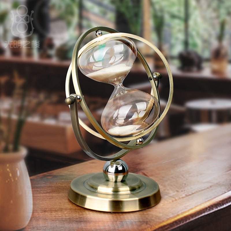 Ornament With A High-End Feel, Creative Hourglass Timer, Quicksand Gift, Glass Globe Hourglass Gift Box - Image 3