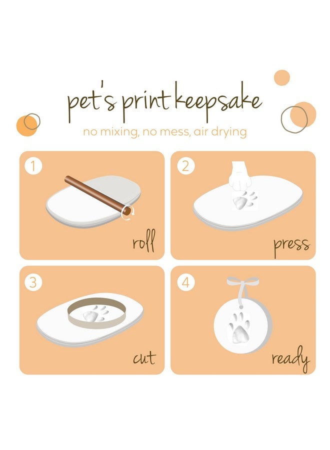 tiny ideas Paw Print Keepsake Impression Kit, No Mess Pet Clay Paw Print Mold for Dog and Cat, Ideal Personalized Gift or Memorial Frame for Pet Parents - Image 5
