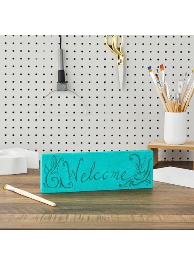 كرافت ماجيك مجموعة 8 قطع من كتل الفوم الحرفية 12×4×1 بوصة | مستطيلات بيضاء من البوليسترين ستيروفوم / ثيرموكول للنحت الفني، النمذجة، الحرف اليدوية، تنسيقات الزهور والمشاريع المدرسية - Image 2