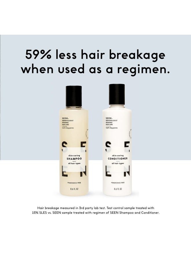 Seen Conditioner, Fragrance Free - Non-Comedogenic & Sulfate-Free Hair Conditioner- Dermatologist-Developed - Safe for Sensitive, Eczema & Acne Prone Skin - Image 4