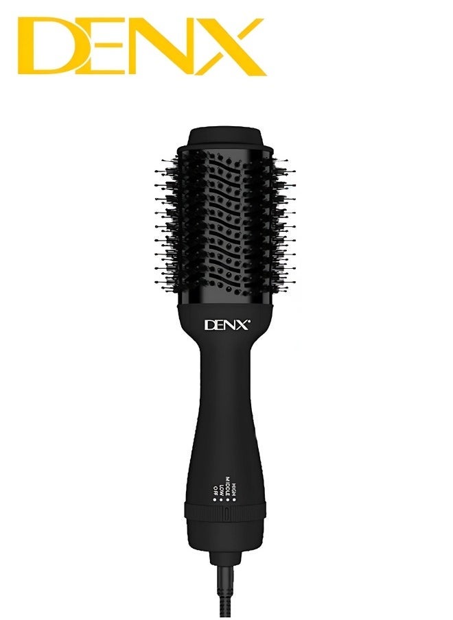 Denx Dnex Hair Styler Dx1356 With An Easy-To-Use Design And A Heat-Resistant Silicone-Coated Handle, Black - Image 1