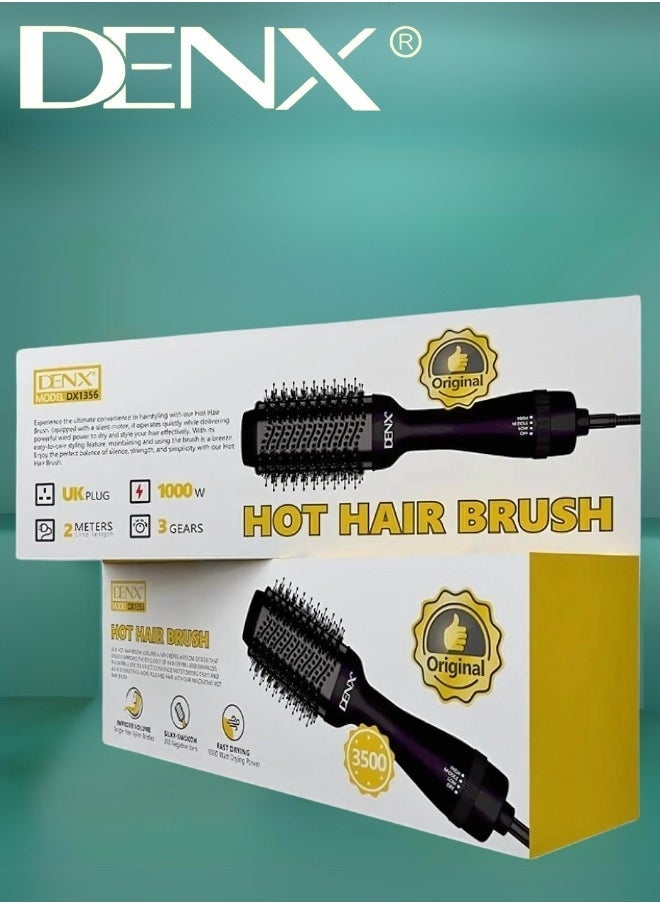 Denx Dnex Hair Styler Dx1356 With An Easy-To-Use Design And A Heat-Resistant Silicone-Coated Handle, Black - Image 4