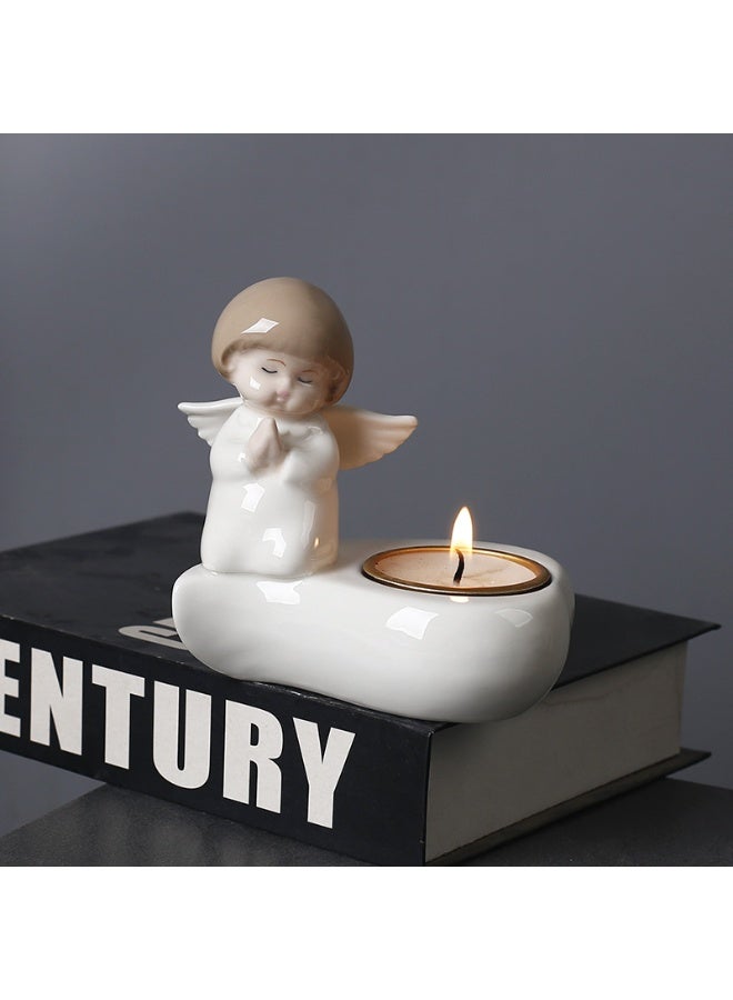general Praying Angel Candle Holder Romantic Candle Cup Decor for Living Room Bedroom Desktop Table Home Decoration - Image 1