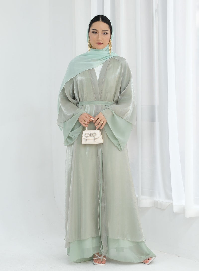 لوريا عباية نسائية إسلامية بطبقتين – تصميم أنيق ومريح - Image 1