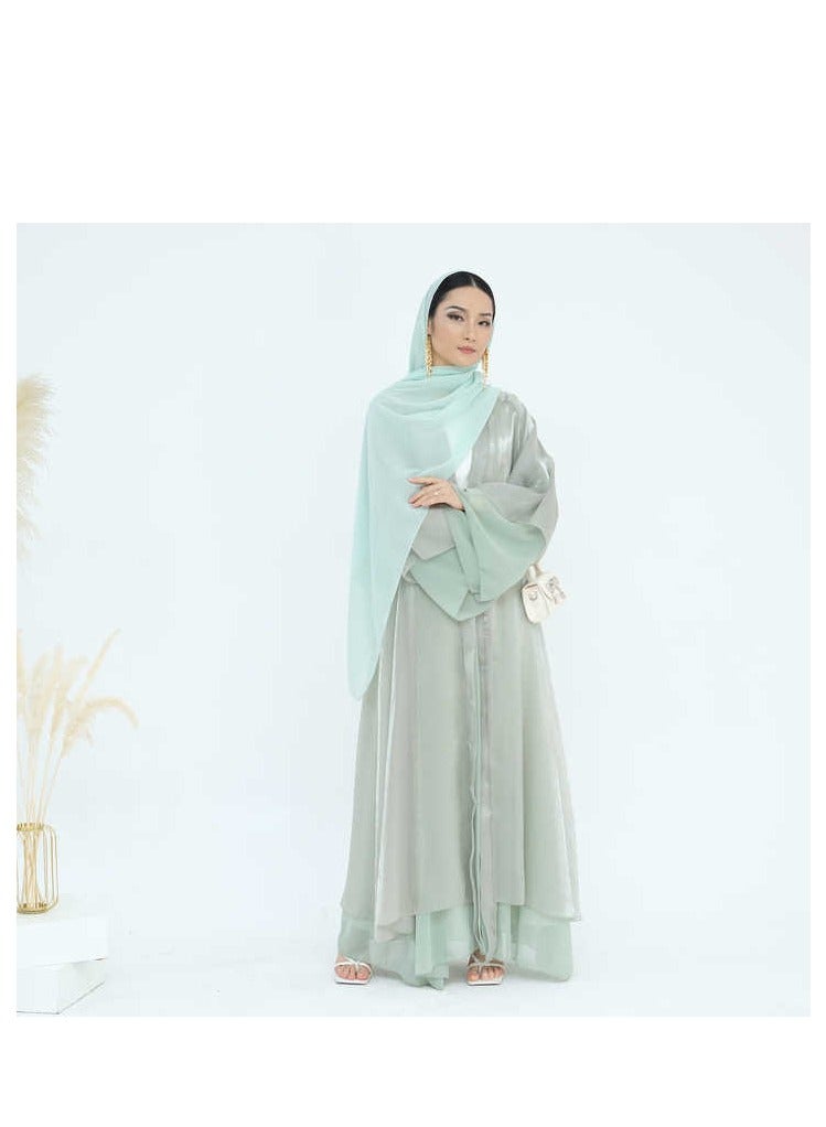 لوريا عباية نسائية إسلامية بطبقتين – تصميم أنيق ومريح - Image 2