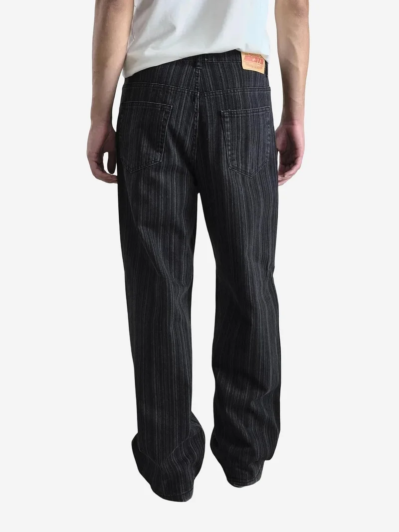جيستو GIESTO Baggy Fit Striped Denim Jeans