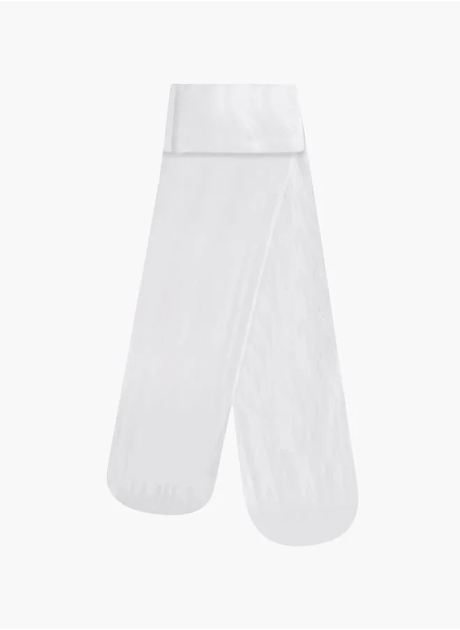 فلورا بيلا من شو إكسبرس Girls Textured Tights with Elasticated Waistband - Set of 2