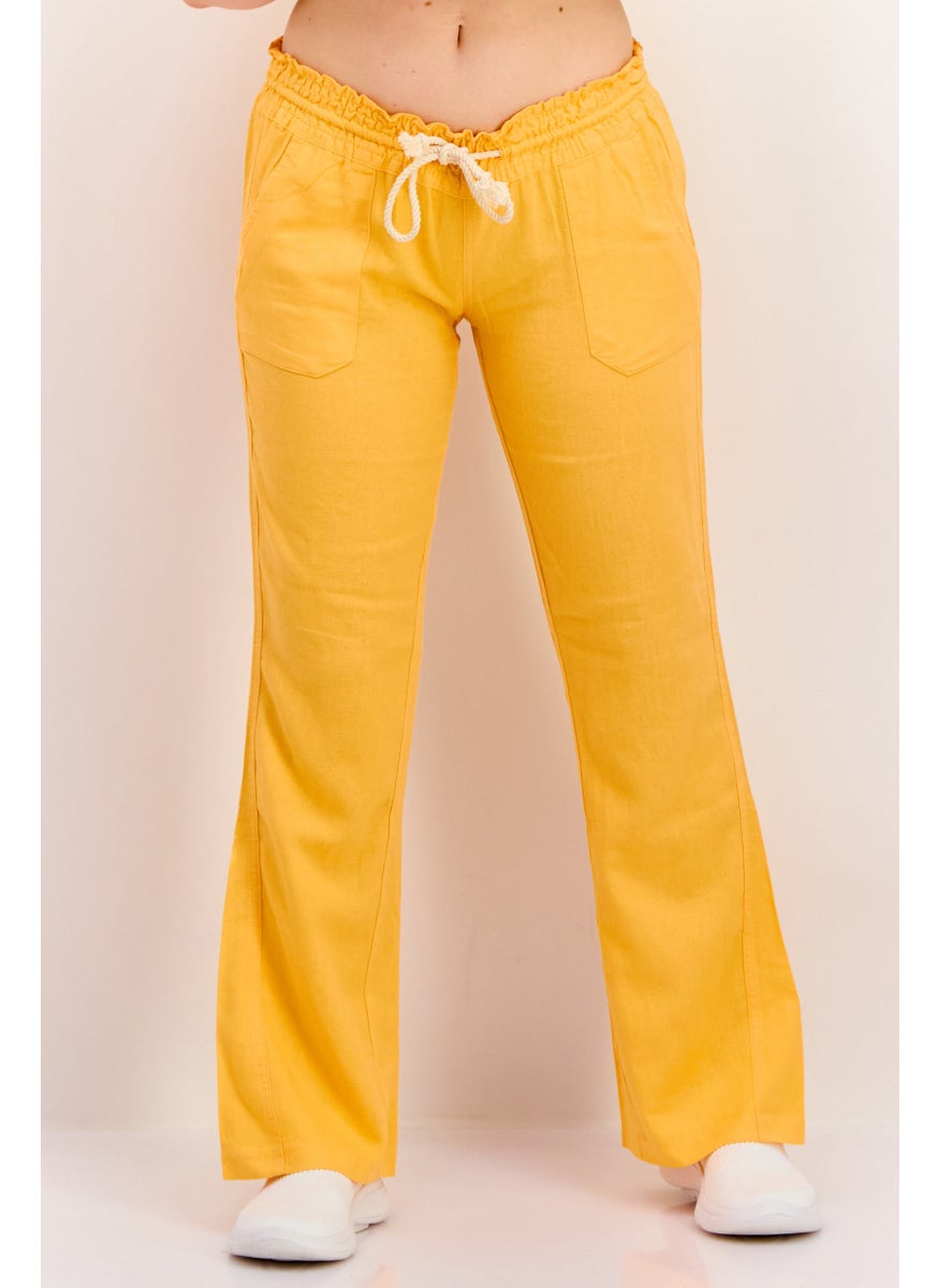 Women Wide Leg Drawstring Pants, Orange - pzsku/ZAB3AA3AA871749401FC9Z/45/_/1737642410/a9ccf1f0-d4c2-47ce-ab72-08216a68a037