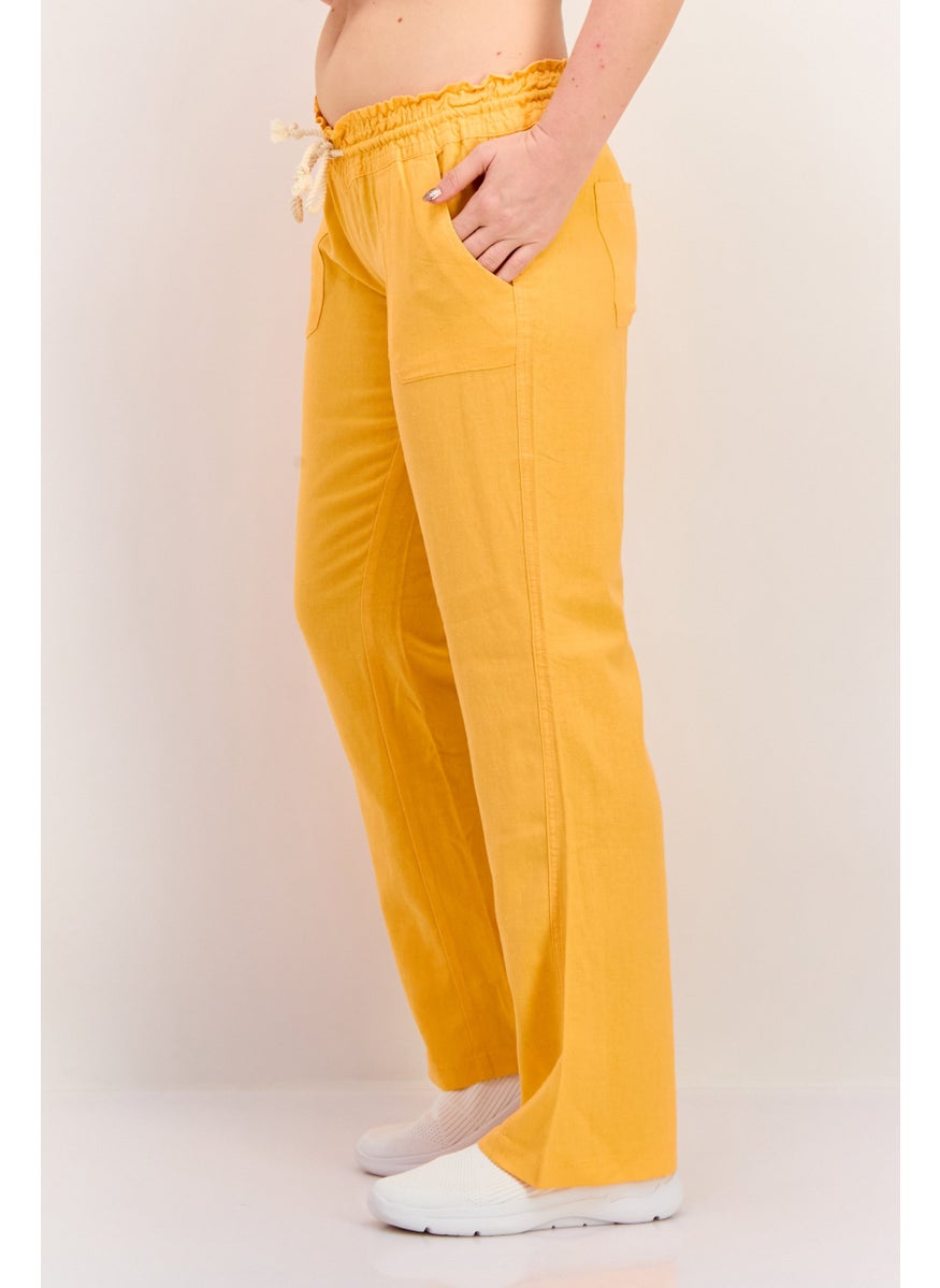 Women Wide Leg Drawstring Pants, Orange - pzsku/ZAB3AA3AA871749401FC9Z/45/_/1737642412/b4cdcb2f-5549-4057-9d21-5dad28150ca8