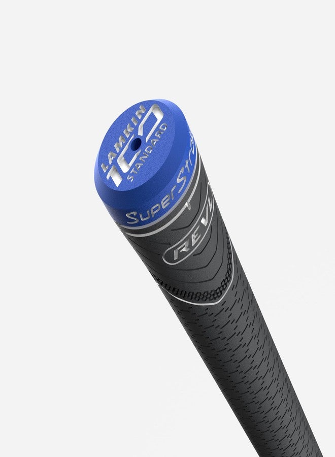 سوبر ستروك مقابض نادي الجولف SuperStroke REVL Standard، دائرية 0.50، مناسبة للاعبين المحترفين، توفر تحكمًا ممتازًا في جميع الأحوال الجوية وأداءً يدوم طويلًا بتصميم متين وعالي الاحتكاك، رمادي/أزرق - Image 5