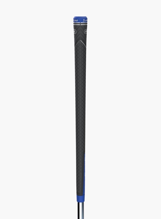 سوبر ستروك مقابض نادي الجولف SuperStroke REVL Standard، دائرية 0.50، مناسبة للاعبين المحترفين، توفر تحكمًا ممتازًا في جميع الأحوال الجوية وأداءً يدوم طويلًا بتصميم متين وعالي الاحتكاك، رمادي/أزرق - Image 3