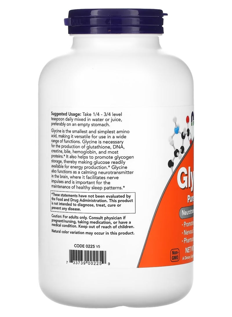 now Glycine, Pure Powder, 1 lb (454 g) - Image 3